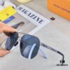 6931af4fccd8ab3d7afa3531 Louis Vuitton Metal Double-Bar Men's Aviator Sunglasses, Stylish Black Polarized UV-Protective Shades