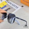 6931af4fccd8ab3d7afa3533 Louis Vuitton Metal Double-Bar Men's Aviator Sunglasses, Stylish Black Polarized UV-Protective Shades
