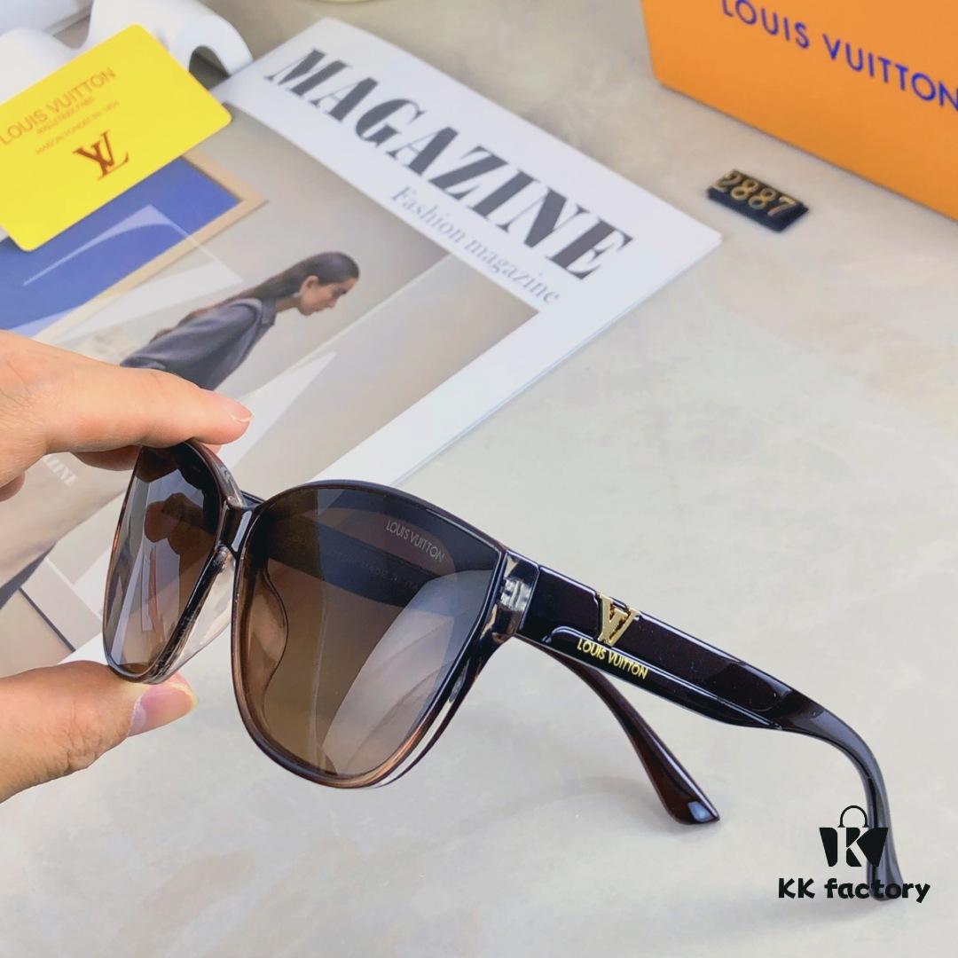 6931af51ccd8ab3d7afa354a Louis Vuitton Korean-style Chic Cat-Eye Sunglasses for Women, 2025 New Arrival Vintage UV-Protective Designer Shades, Fashionable and Trendy Eyewear