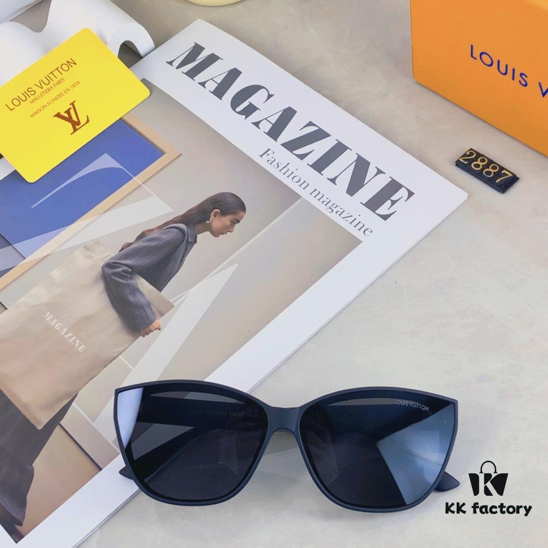 6931af51ccd8ab3d7afa354c Louis Vuitton Korean-style Chic Cat-Eye Sunglasses for Women, 2025 New Arrival Vintage UV-Protective Designer Shades, Fashionable and Trendy Eyewear