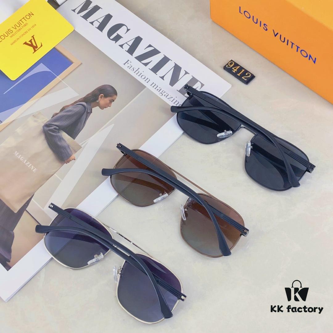6931af52ccd8ab3d7afa3551 Louis Vuitton 2025 New Arrival Dual-Bridge Metal Luxury Men's Sunglasses, Fashionable UV-Protective Driving Shades