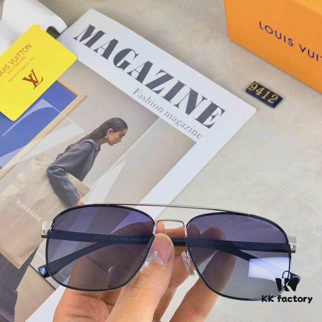 6931af52ccd8ab3d7afa3552 Louis Vuitton 2025 New Arrival Dual-Bridge Metal Luxury Men's Sunglasses, Fashionable UV-Protective Driving Shades