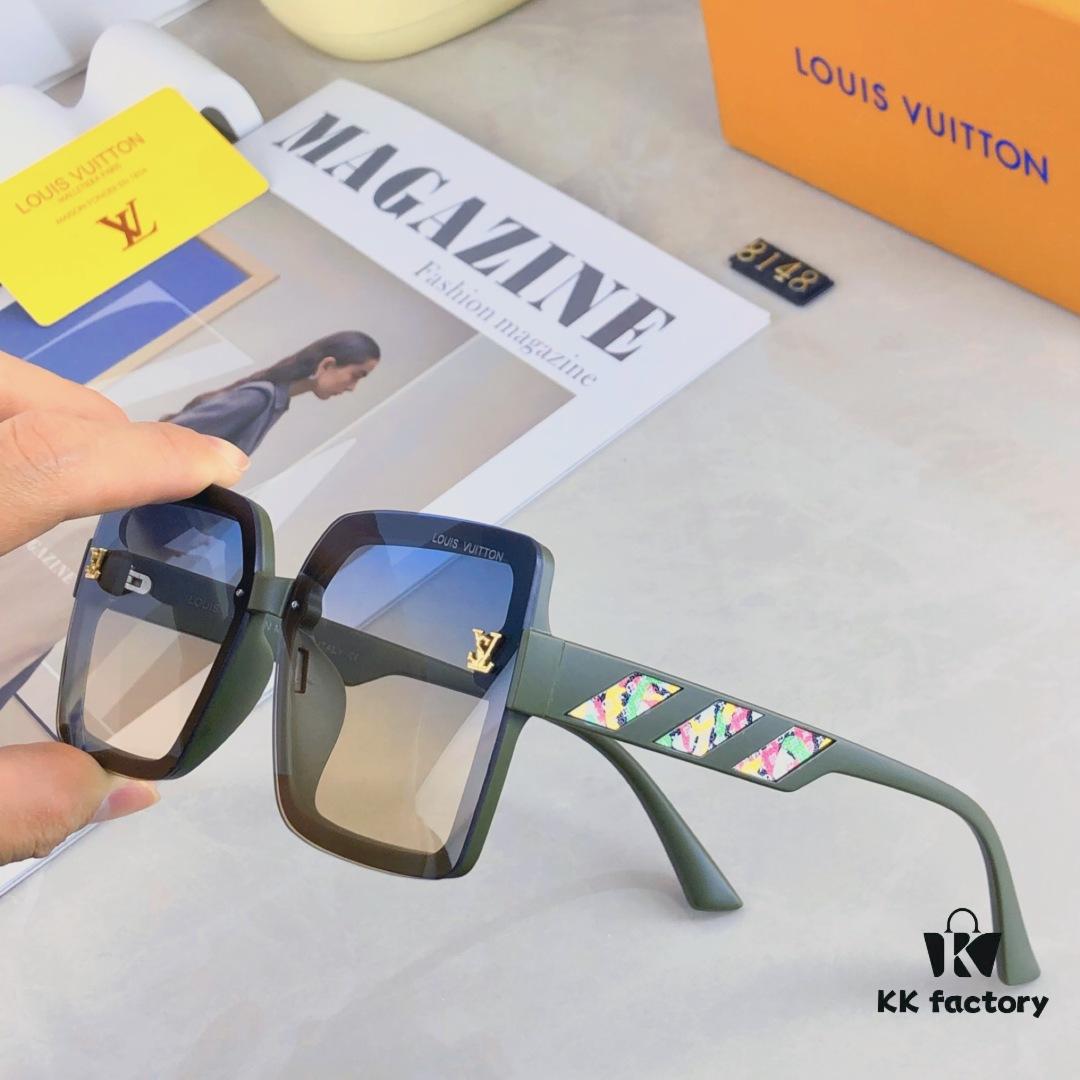 6931af52ccd8ab3d7afa355c Louis Vuitton 2025 New Square Oversized Letter Decorated Lightweight Luxury Women's Sunglasses, TikTok Influencer Fashion Shades