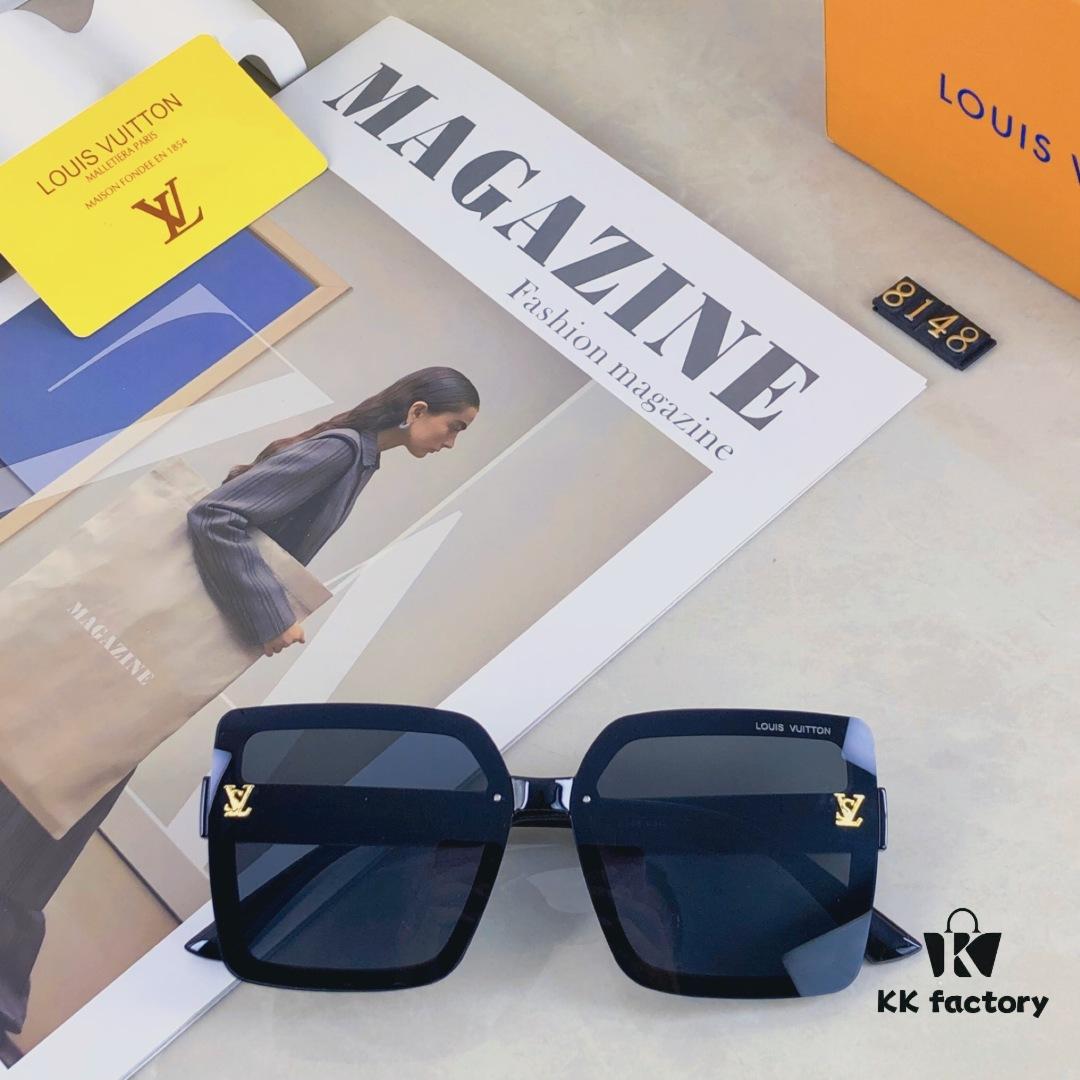 6931af52ccd8ab3d7afa355f Louis Vuitton 2025 New Square Oversized Letter Decorated Lightweight Luxury Women's Sunglasses, TikTok Influencer Fashion Shades