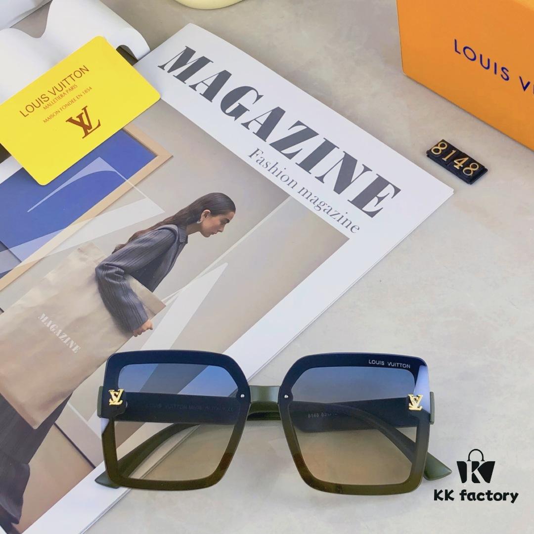 6931af53ccd8ab3d7afa3560 Louis Vuitton 2025 New Square Oversized Letter Decorated Lightweight Luxury Women's Sunglasses, TikTok Influencer Fashion Shades