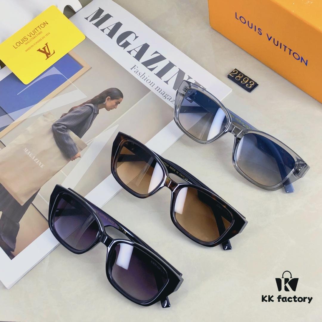 6931af53ccd8ab3d7afa356b Louis Vuitton Vintage-Inspired Transparent Brown Square Sunglasses, Trendy Round-Face Flattering Oversized Design, Stylish Unisex Sun Glasses