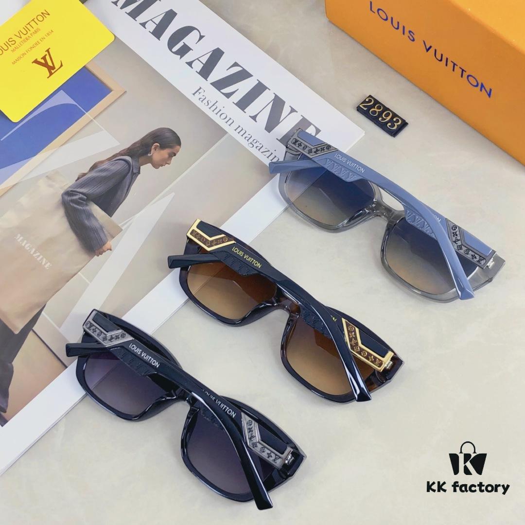 6931af53ccd8ab3d7afa356c Louis Vuitton Vintage-Inspired Transparent Brown Square Sunglasses, Trendy Round-Face Flattering Oversized Design, Stylish Unisex Sun Glasses