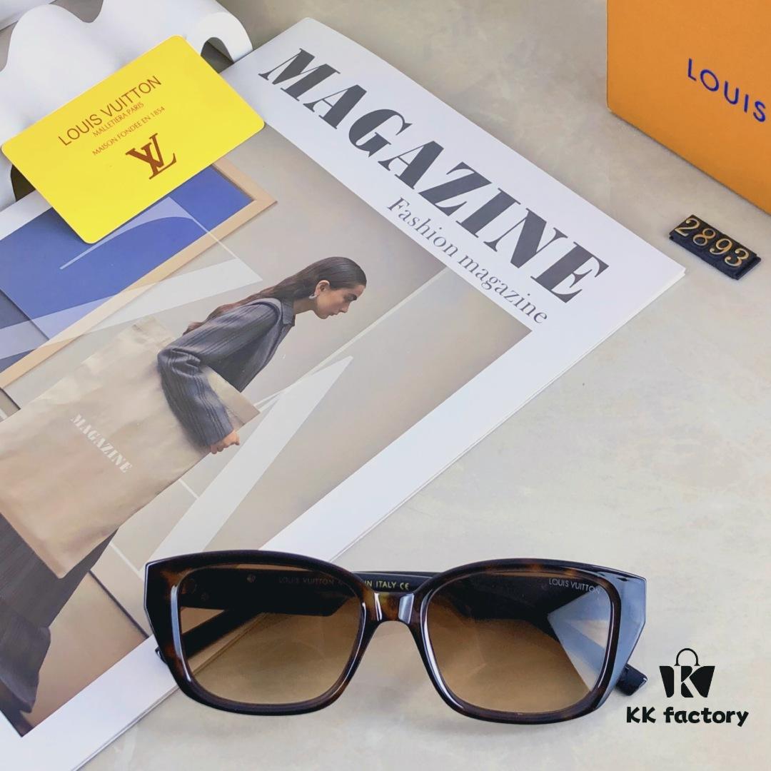 6931af54ccd8ab3d7afa356f Louis Vuitton Vintage-Inspired Transparent Brown Square Sunglasses, Trendy Round-Face Flattering Oversized Design, Stylish Unisex Sun Glasses