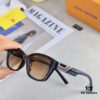 6931af54ccd8ab3d7afa3570 Louis Vuitton Vintage-Inspired Transparent Brown Square Sunglasses, Trendy Round-Face Flattering Oversized Design, Stylish Unisex Sun Glasses
