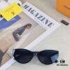 Louis Vuitton 2025 New Korean-Style Oval Cat-Eye Sunglasses Retro Streetwear Hong Kong Style Chic Cool Girl Sunglasses for Women Fashion Influencer Sun Glasses
