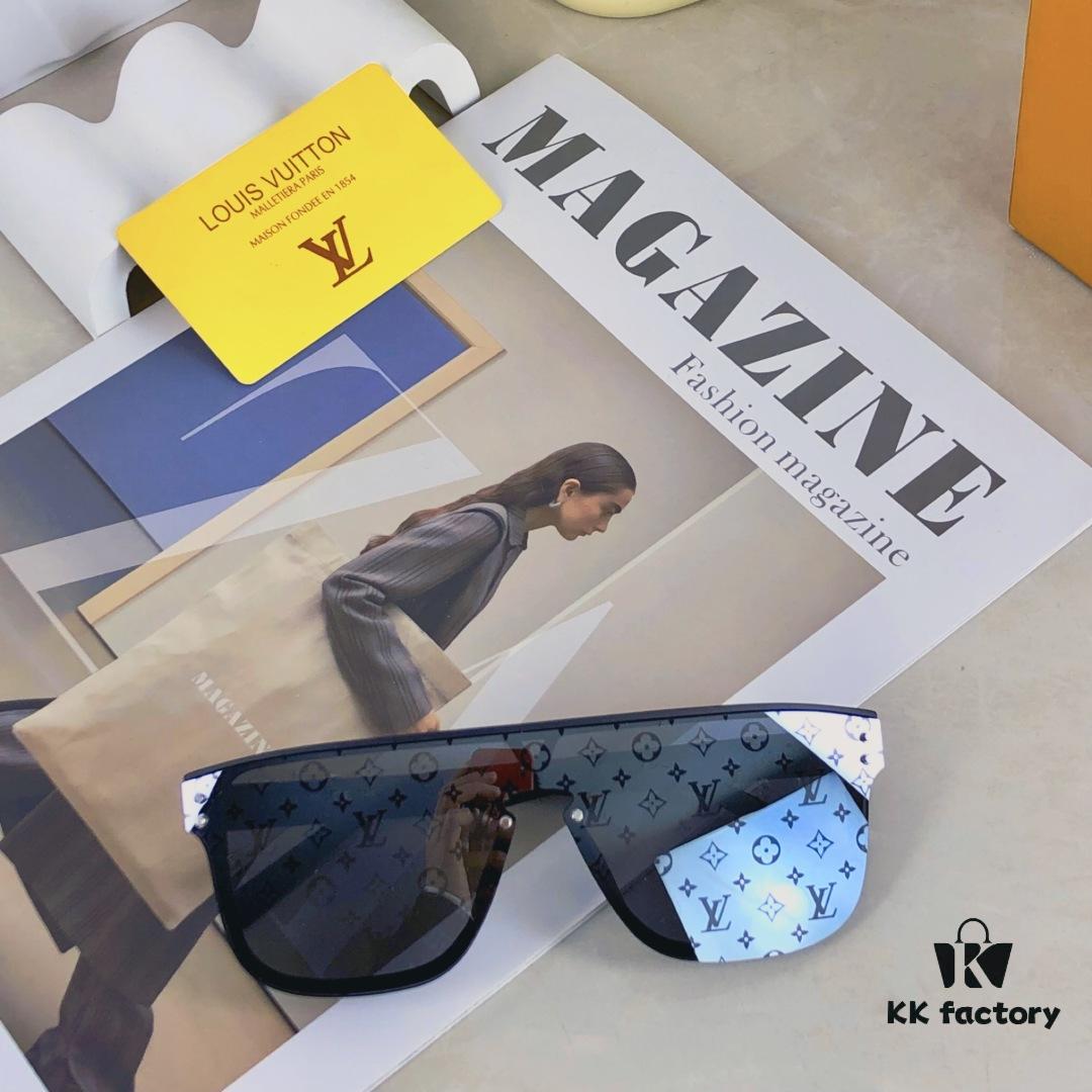 6931af55ccd8ab3d7afa3580 Louis Vuitton Oversized One-Piece Reflective Sunglasses, Trendy Unisex Fashion Retro Shades Popular in Europe and America