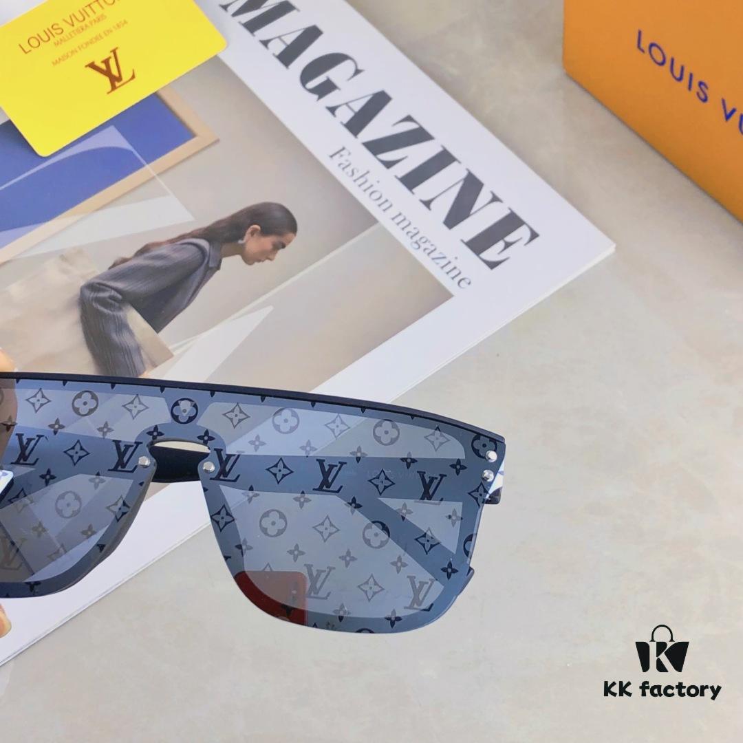 6931af55ccd8ab3d7afa3583 Louis Vuitton Oversized One-Piece Reflective Sunglasses, Trendy Unisex Fashion Retro Shades Popular in Europe and America