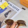 6931af56ccd8ab3d7afa358c Louis Vuitton 2025 Fashion Avant-Garde Cat-Eye Frameless Sunglasses Unisex Stylish UV Protection Shades