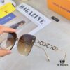 6931af58ccd8ab3d7afa35b1 Louis Vuitton New Square Frameless Sunglasses for Women, Fashionable Printed UV Protection Retro Stylish Sunglasses