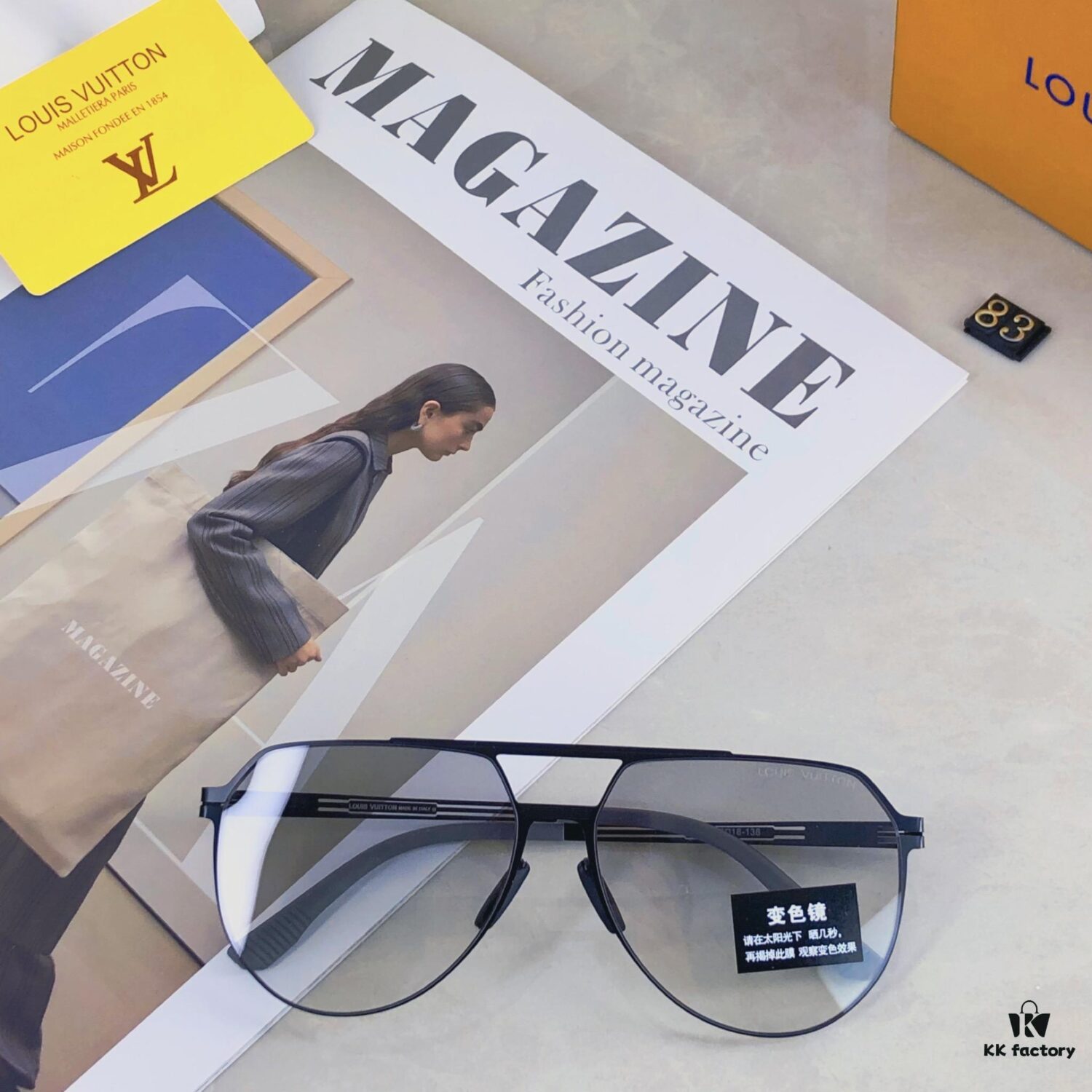 6931af59ccd8ab3d7afa35be Louis Vuitton-Inspired Photochromic Sunglasses for Men, Stylish Retro Lightweight UV Protection Shades