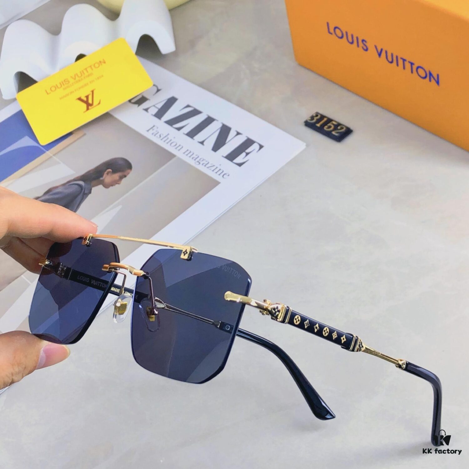 6931af5accd8ab3d7afa35cb Louis Vuitton Unisex Sunglasses 2025 Premium Anti-Glare Fashion Frameless Metal Eyewear