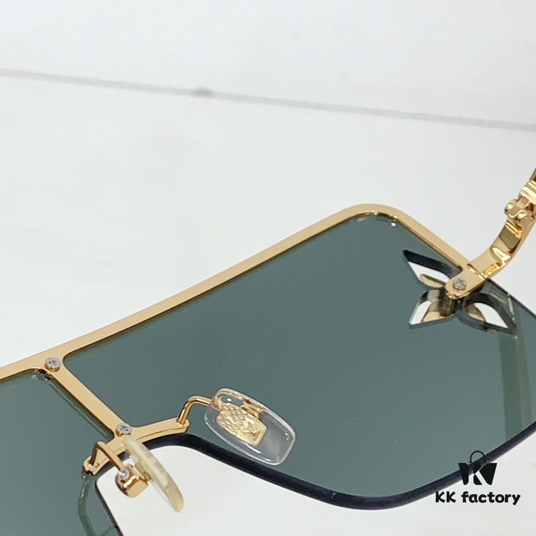 6931af62ccd8ab3d7afa363f 105 Louis Vuitton LV 1644 Size: 146□22-145 Unique Hardware, Rhinestone-trimmed Edges, Floral Accents, Exuding Elegance Sunglasses