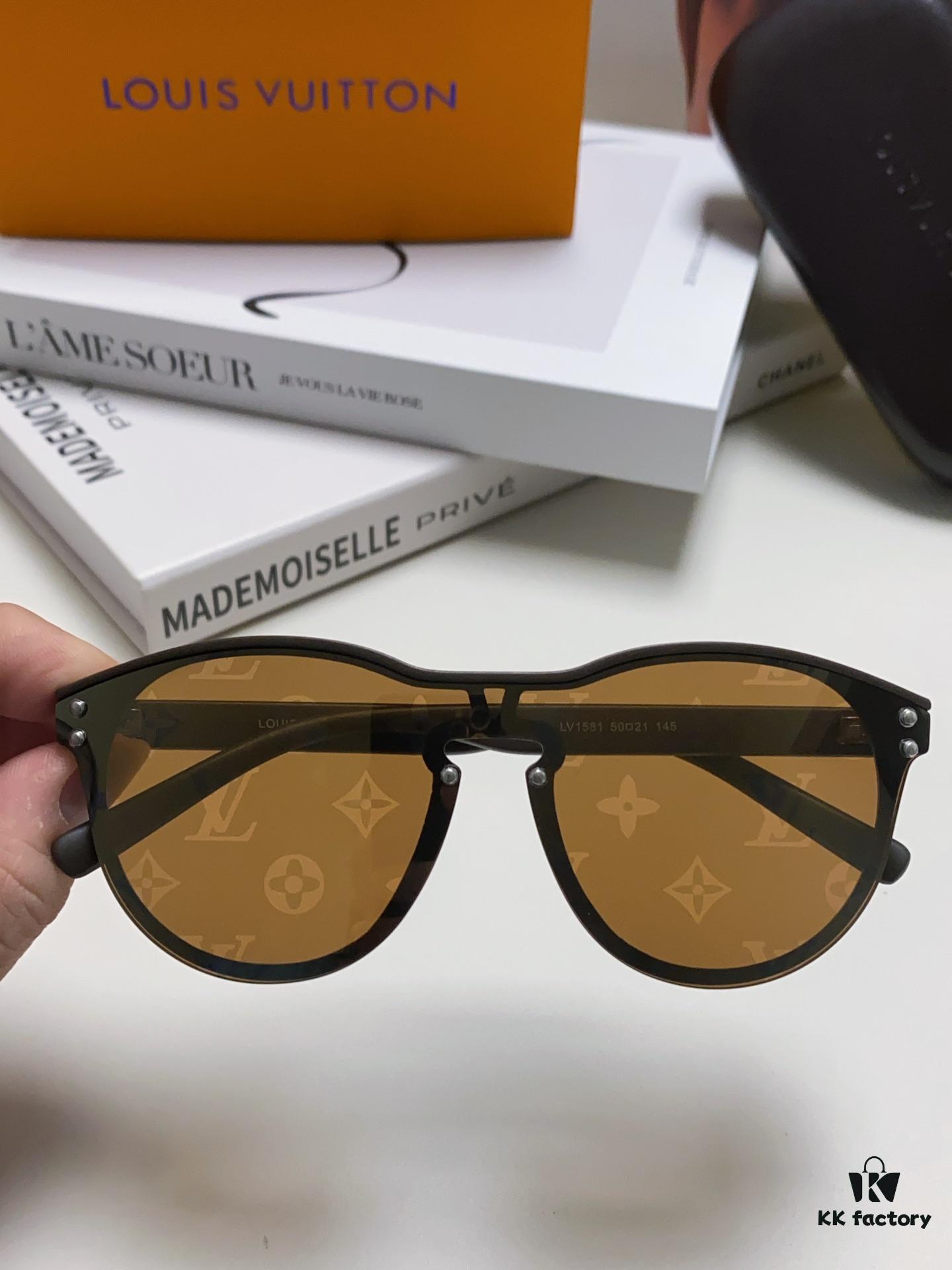 6931af77ccd8ab3d7afa3760 LOUIS VUITTON Round Frame Sunglasses with Detailed Design, Original LV Rimless Style, Classic Temple Logo, High-Quality Fashion Eyewear