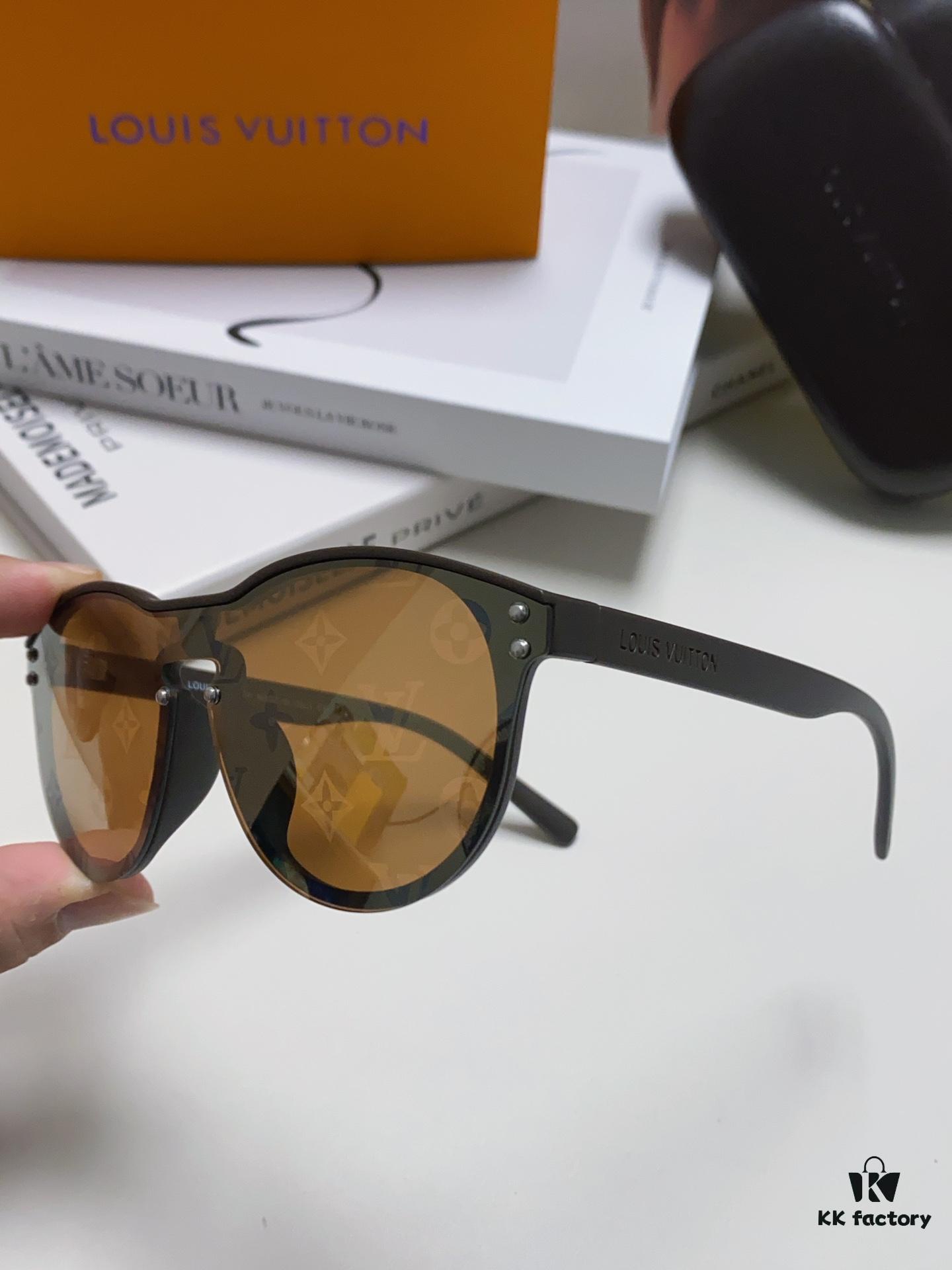 6931af78ccd8ab3d7afa3762 LOUIS VUITTON Round Frame Sunglasses with Detailed Design, Original LV Rimless Style, Classic Temple Logo, High-Quality Fashion Eyewear