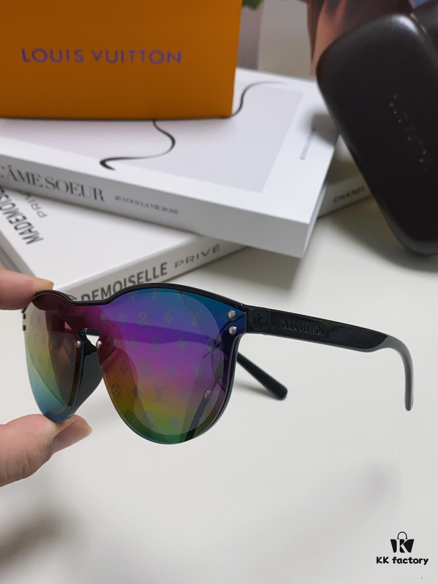 6931af79ccd8ab3d7afa3774 LOUIS VUITTON Round Frame Sunglasses with Detailed Design, Original LV Edgeless Style, Classic Temple Logo, High-Quality Fashion Eyewear