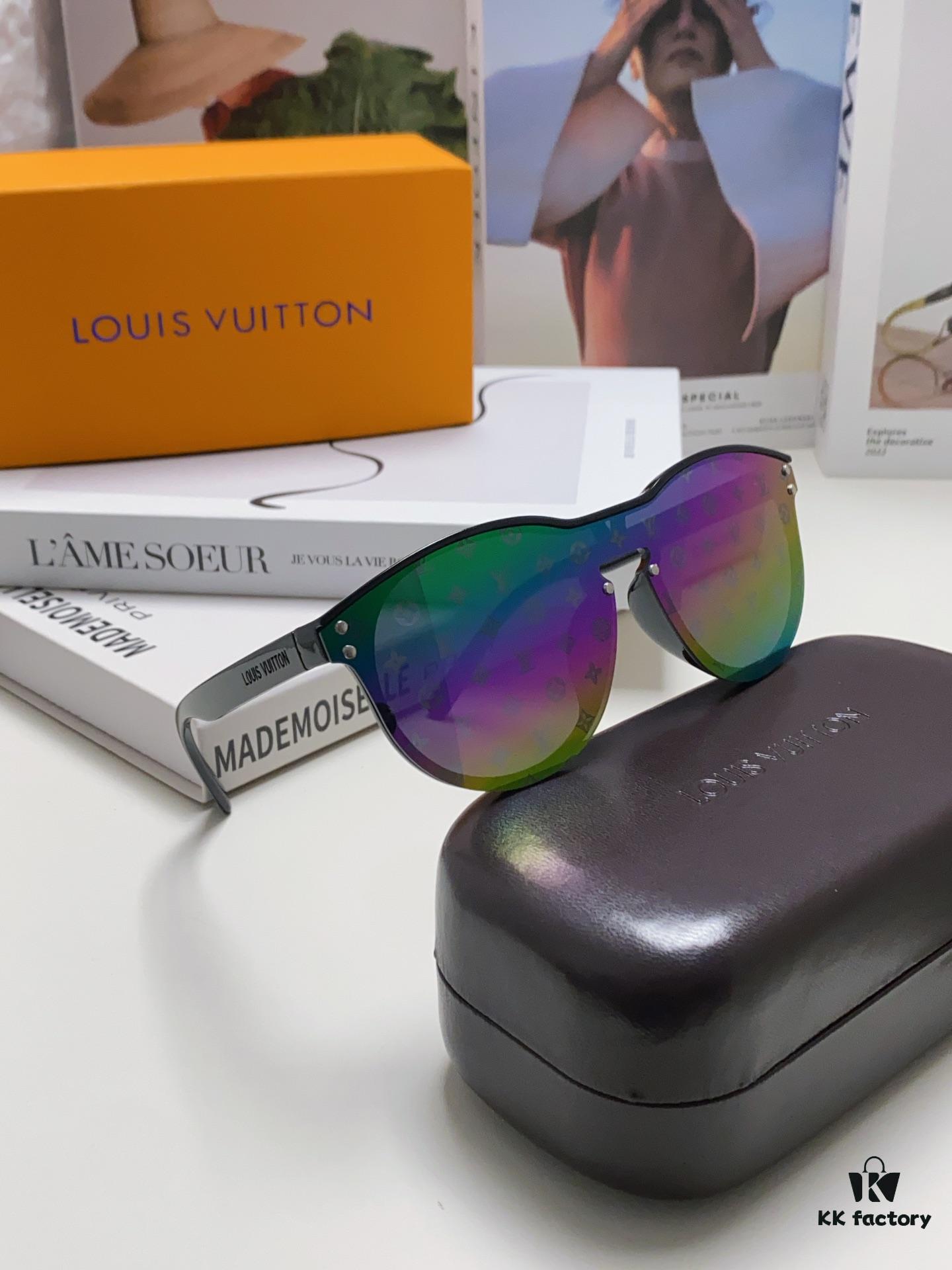 6931af79ccd8ab3d7afa3776 LOUIS VUITTON Round Frame Sunglasses with Detailed Design, Original LV Edgeless Style, Classic Temple Logo, High-Quality Fashion Eyewear