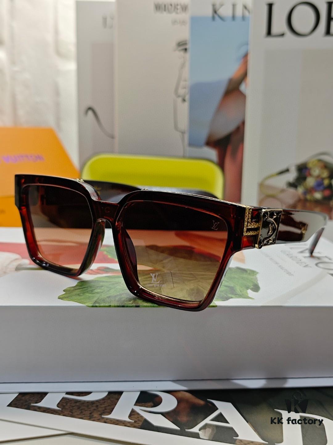 6931af7fccd8ab3d7afa37ce LOUIS VUITTON Original 1:1 Replica Runway Highlight LV Millionaire 6-Color Sunglasses