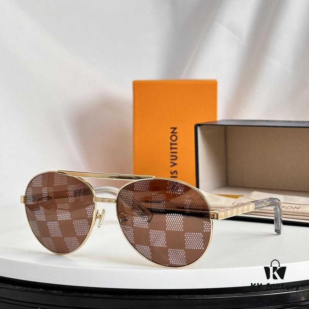 6931af98ccd8ab3d7afa392a In Stock, All Colors Available LOUIS VUITTON Model Z0340U Timeless Round Sunglasses Frame with Comfortable Spring Hinge Temples