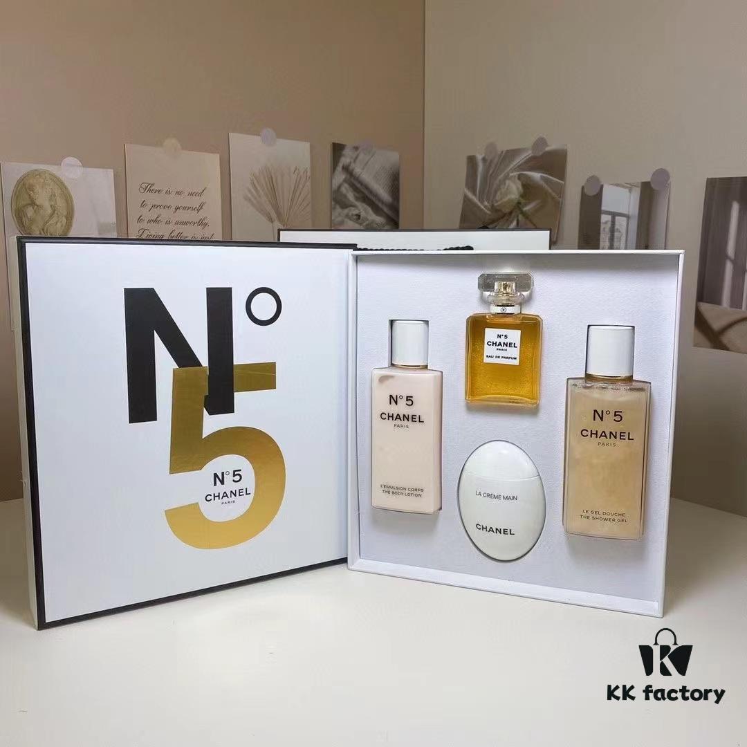 6931afb9ccd8ab3d7afa3b03 Chanel No. 5 Yellow Full Body Fragrance Set of Four Pieces!