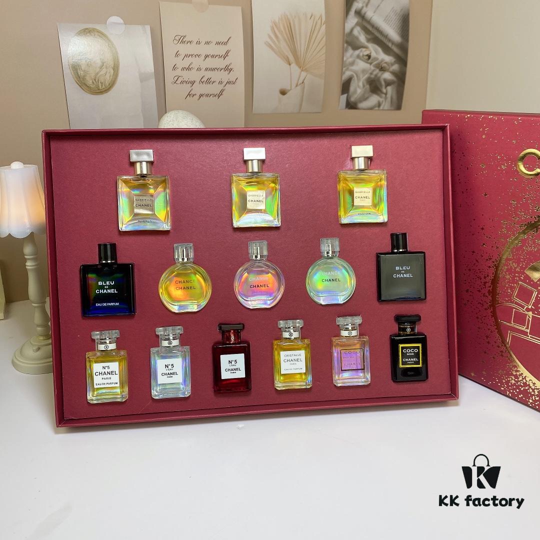 6931afbaccd8ab3d7afa3b15 Chanel 14-Piece New Year Gift Set, Featuring a Collection of Popular Fragrances Including Gabrielle, Chance, Coco Mademoiselle, and No.5 Series