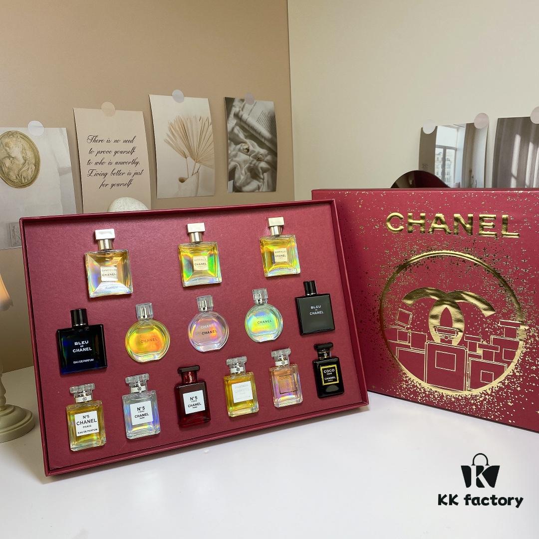 6931afbaccd8ab3d7afa3b16 Chanel 14-Piece New Year Gift Set, Featuring a Collection of Popular Fragrances Including Gabrielle, Chance, Coco Mademoiselle, and No.5 Series