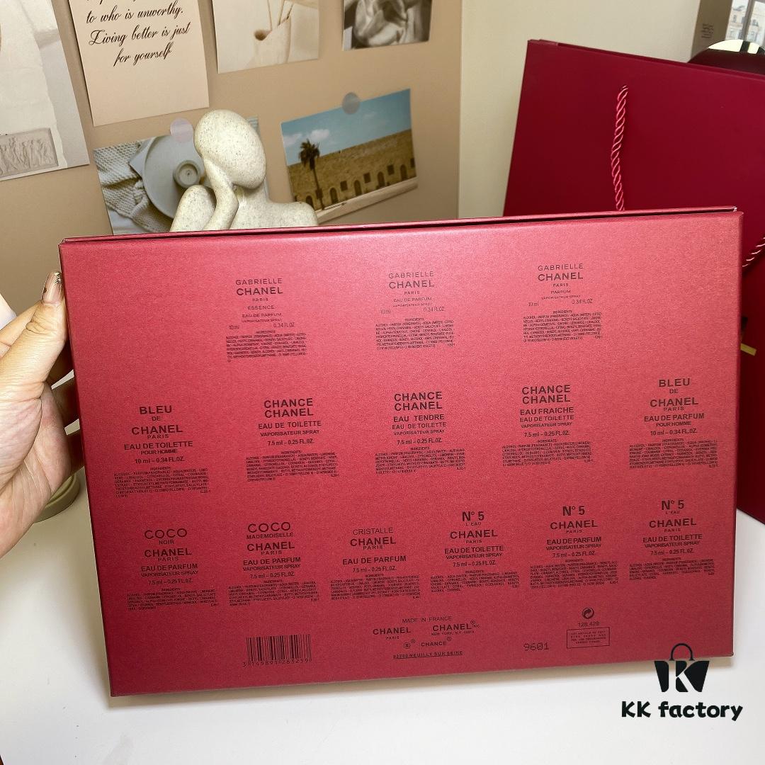 6931afbbccd8ab3d7afa3b1a Chanel 14-Piece New Year Gift Set, Featuring a Collection of Popular Fragrances Including Gabrielle, Chance, Coco Mademoiselle, and No.5 Series