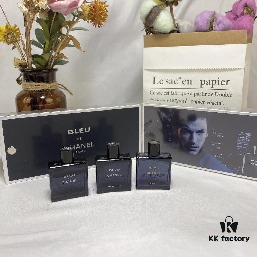 Q-Version New Chanel Bleu de Chanel Men's Mini Set 3-Piece 🔜 Counter Quality