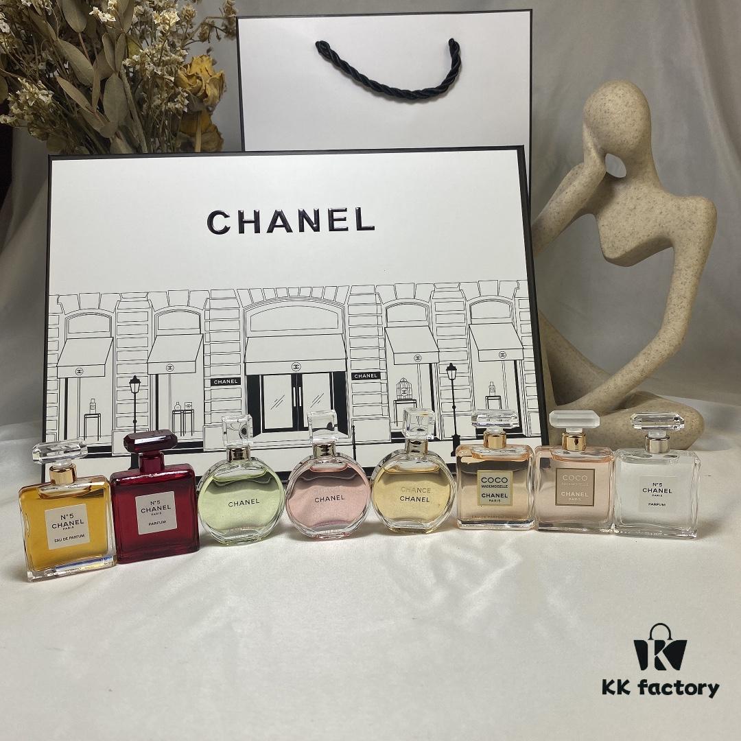 6931afccccd8ab3d7afa3bfe Q-Style Chanel 8-Piece Mini Perfume Set, 7.5ml×8, Includes Gift Bag, No Spray Applicator, Dab-on Design