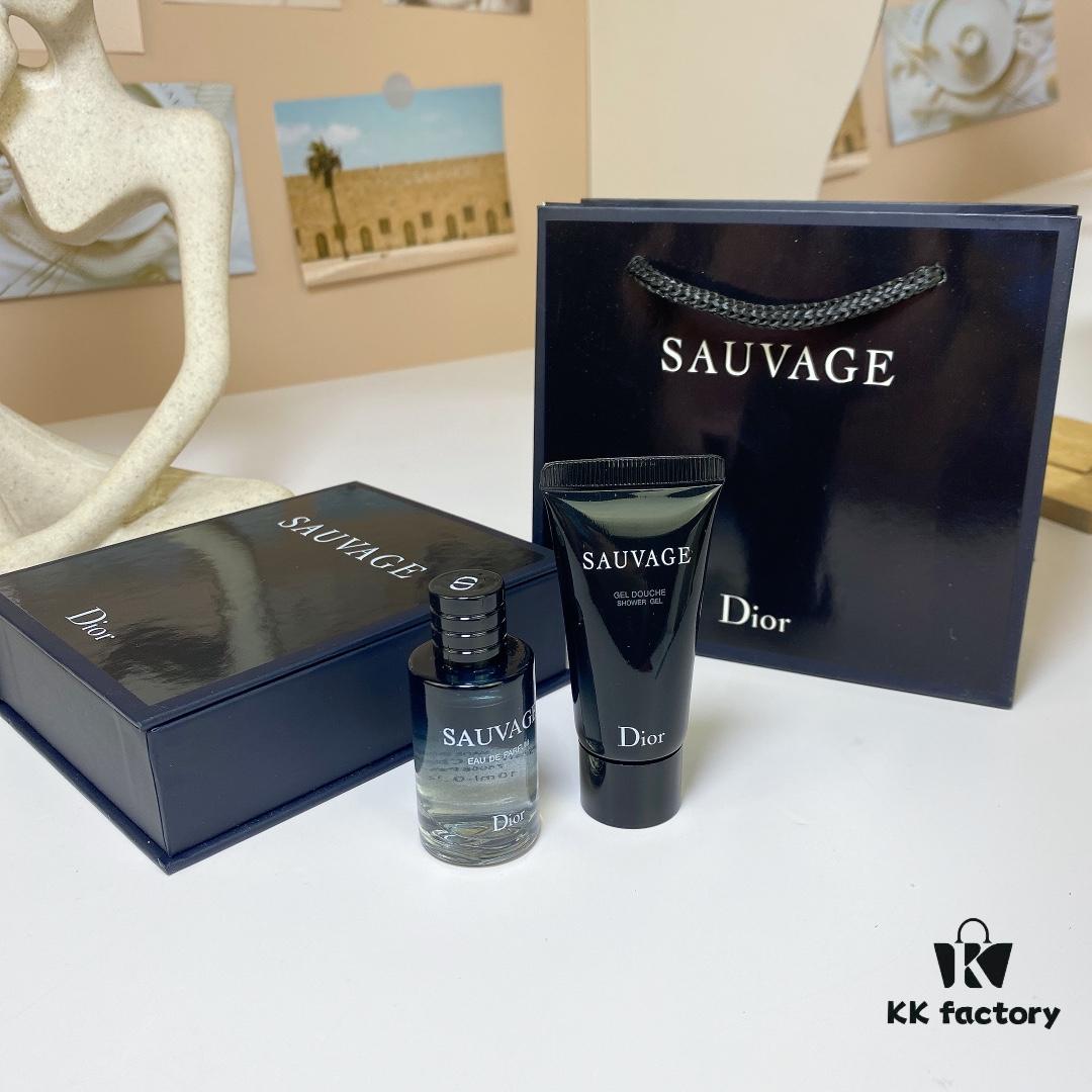 6931afd9ccd8ab3d7afa3cc5 Clearance Dior Sauvage Sample Set Two-Piece EDP Perfume 10ml Shower Gel 20ml