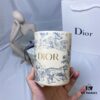 6931aff2ccd8ab3d7afa3e0e Dior Large Size Deep Green Jouy Print Hydrangea Scent Perfumed Candle Gift Set, Housewarming Gift 280g, with Boutique Shopping Bag