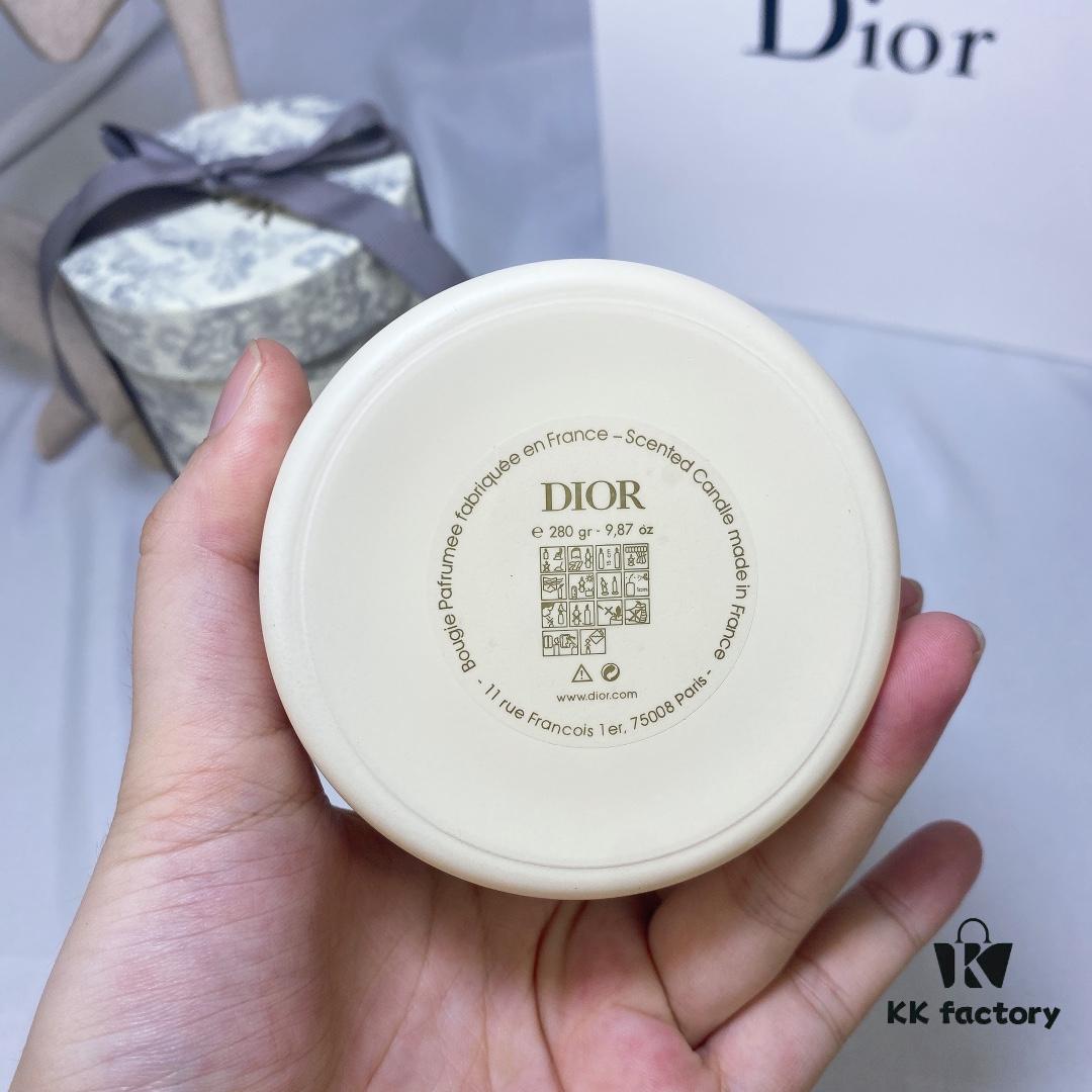 6931aff2ccd8ab3d7afa3e11 Dior Large Size Deep Green Jouy Print Hydrangea Scent Perfumed Candle Gift Set, Housewarming Gift 280g, with Boutique Shopping Bag