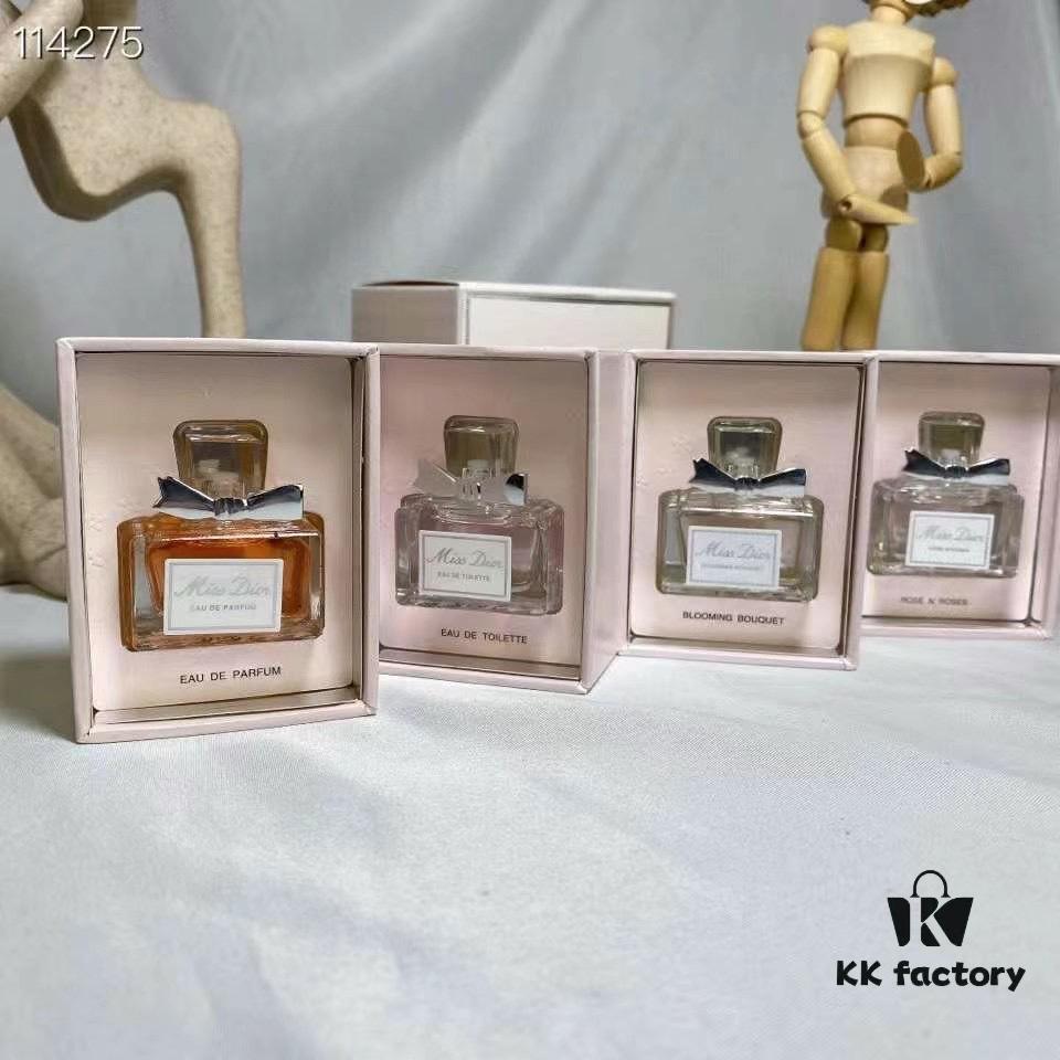 Dior Miss Dior Perfume Sample Set 5ml Four-piece Set! No Spray Nozzles 5ml×4. Includes: Miss Dior Eau de Toilette, Miss Dior Blooming Bouquet, Miss Dior Eau de Parfum, Miss Dior Chérie