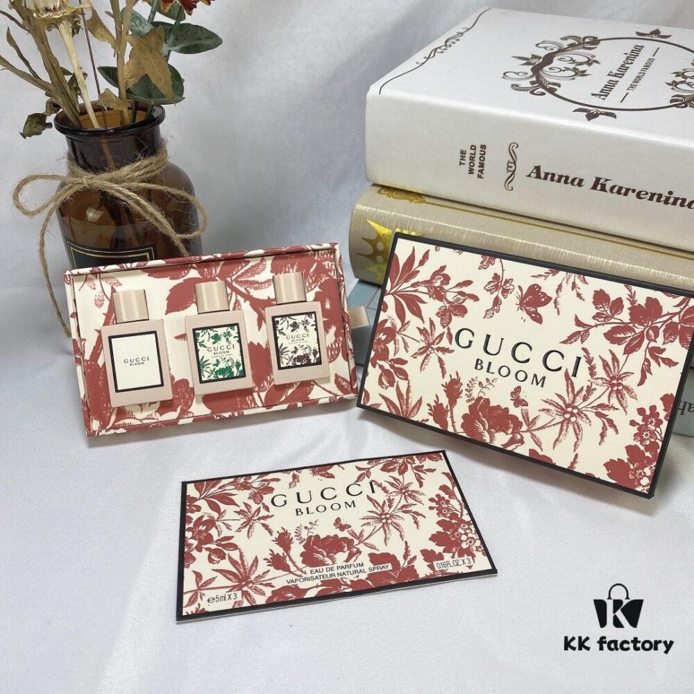 6931b014ccd8ab3d7afa3fb4 Gucci Bloom Perfume Mini Set 3-Piece * 5ml