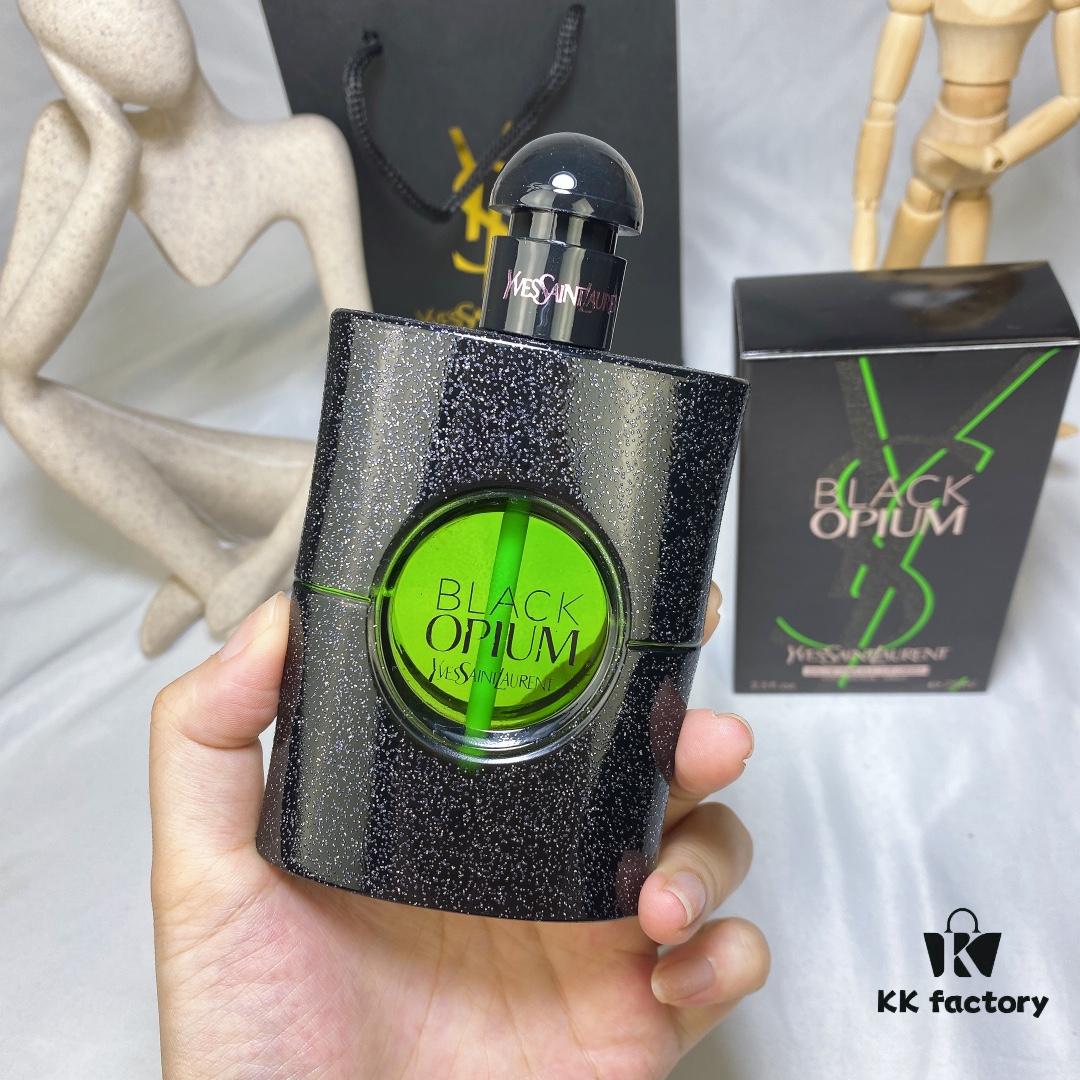 6931f45f3a89a121ed54634a YSL Saint Laurent 2022 Limited Edition New Release Green Opium Intense Perfume 75ml