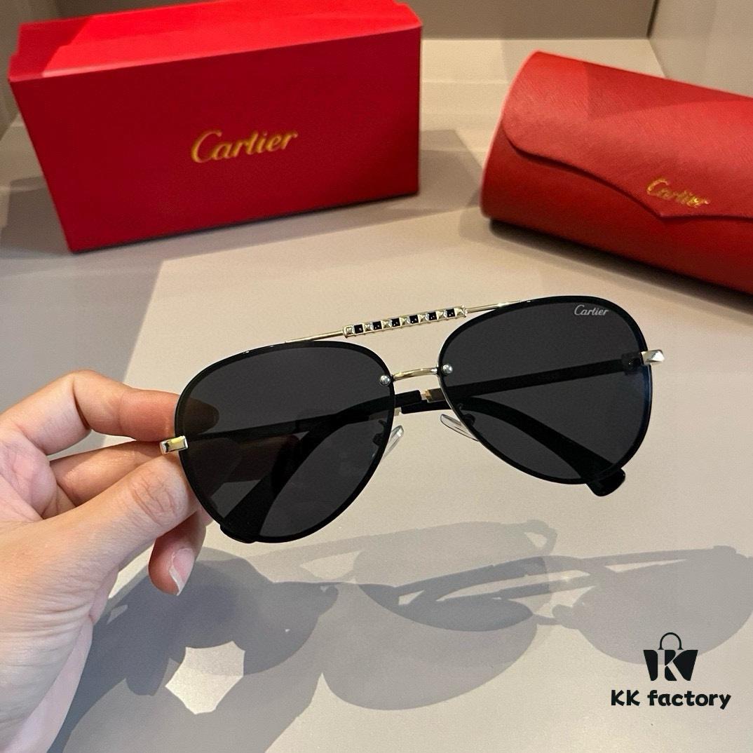 6931f4913a89a121ed5465d8 Cartier Men's 1:1 Replica Aviator Sunglasses, High-End and Elegant, Featuring Minimalist Signature Logo on Temples, Luxuriously Crafted, Eyewear for Sun Protection