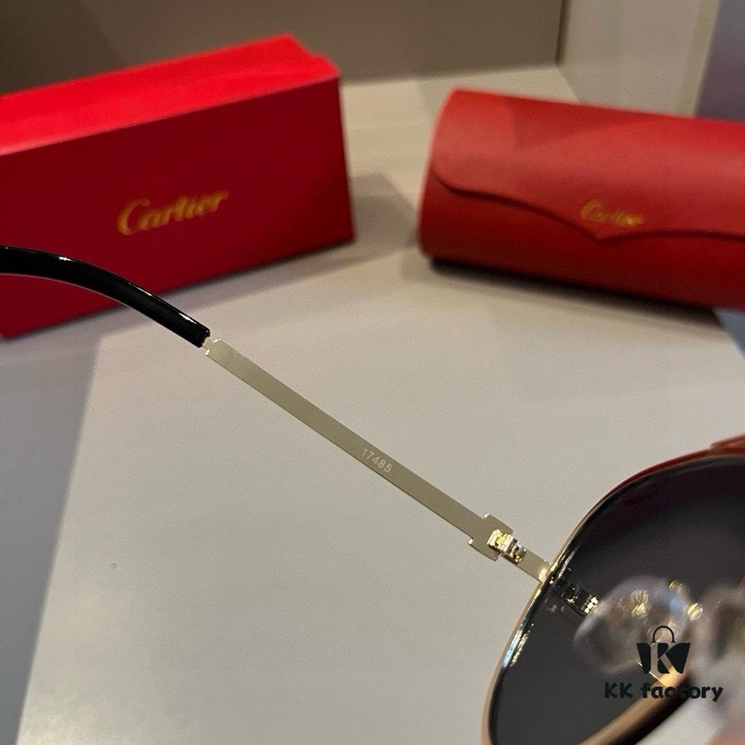 6931f4913a89a121ed5465da Cartier Men's 1:1 Replica Aviator Sunglasses, High-End and Elegant, Featuring Minimalist Signature Logo on Temples, Luxuriously Crafted, Eyewear for Sun Protection