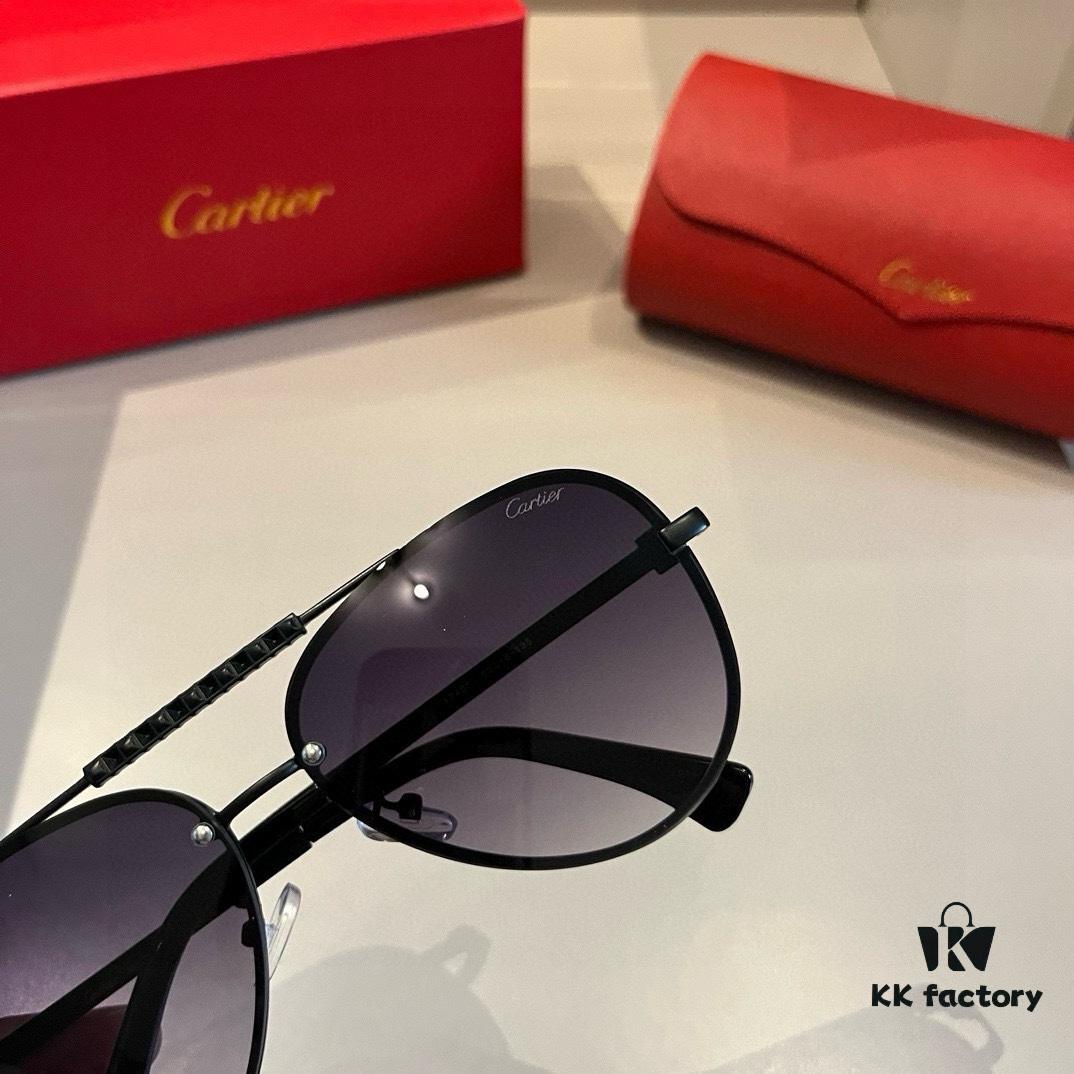 6931f4913a89a121ed5465e2 Cartier Men's 1:1 High-End Aviator Sunglasses, Elegant and Luxurious with Minimalist Signature Logo on Temples