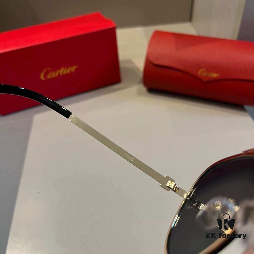 6931f4933a89a121ed546600 Cartier Men's Official Website 1:1 Large Aviator Sunglasses, High-End and Elegant, Minimalist Signature Logo on Temples, Luxuriously Crafted