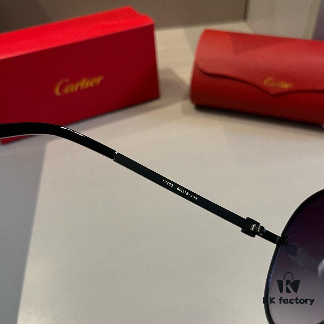 6931f4943a89a121ed54660b Cartier Men's High-End Oversized Aviator Sunglasses, 1:1 Replica of Official Website Version, Elegant and Luxurious Design with Minimalist Iconic Logo on Temples