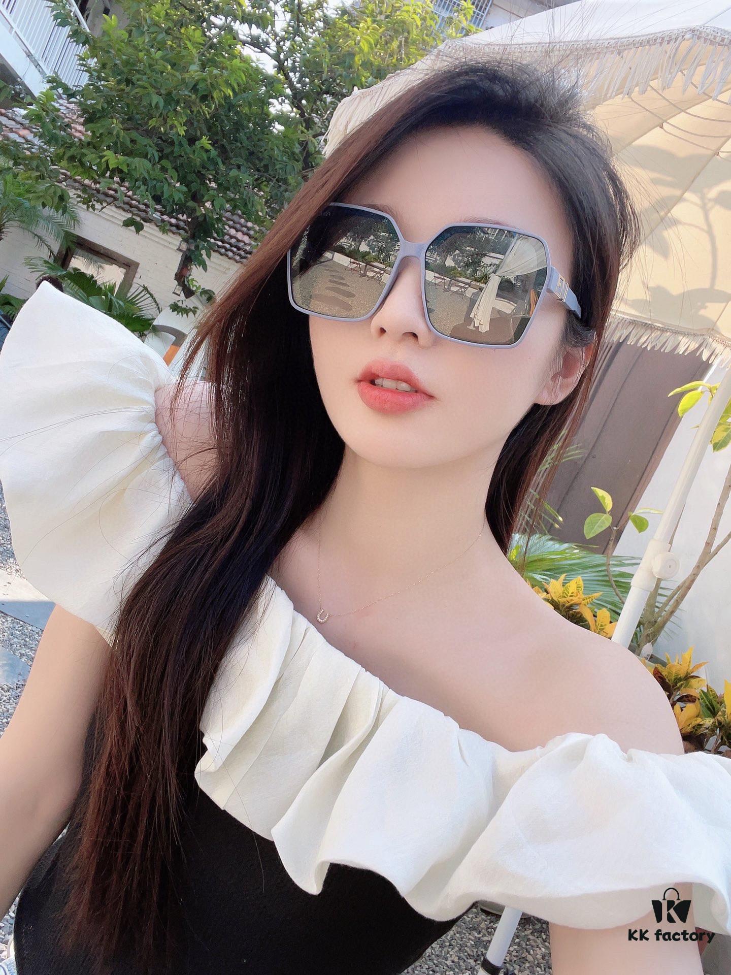 6931f4ce3a89a121ed546966 Fendi Women's Polarized Sunglasses 🕶️ Fashionable Face-Framing Designer Style Trendy Sun Glasses Live Broadcast Recommended Model (6109)