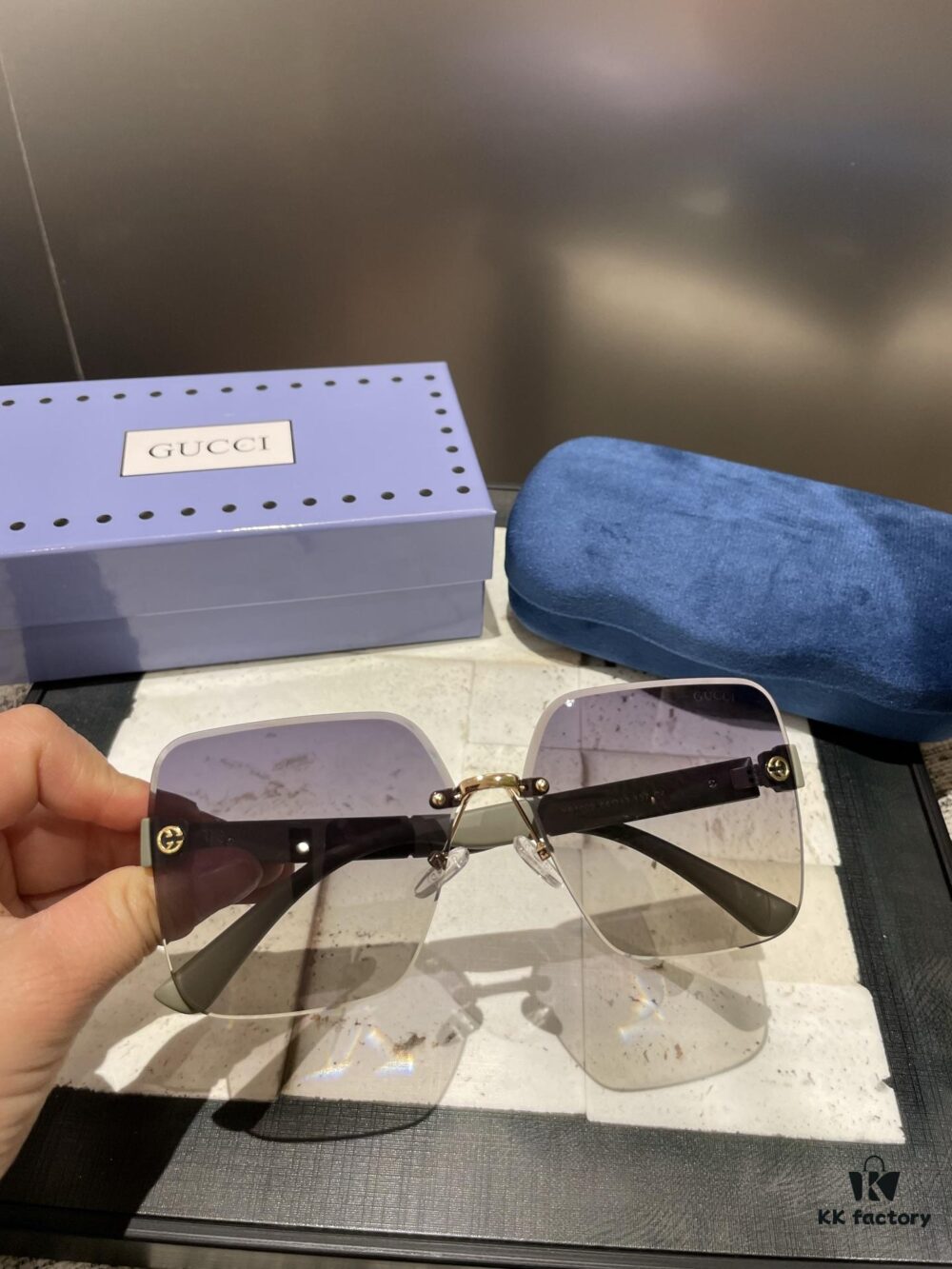 Gucci Polarized Metal Women's Sunglasses