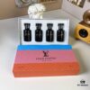 6931f5063a89a121ed546c6c Louis Vuitton LV Black Bottle Limited Edition Travel Set of Four 30ml x 4 with Sprayers, Including Night Fire, Floating Shadow, Saabo Rose, Pure Oud