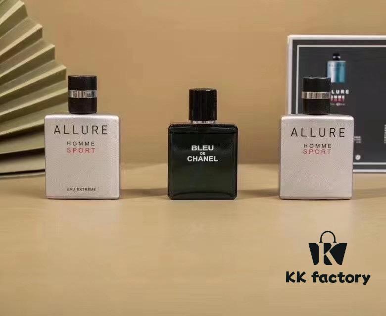 6931f5293a89a121ed546df4 CHANEL Chanel Men's Perfume Set of 3 * 25ml, Classic Trio – A Collection of Three Distinct Fragrances: Bleu Eau de Toilette, Allure Sport, and Allure Sport Cologne