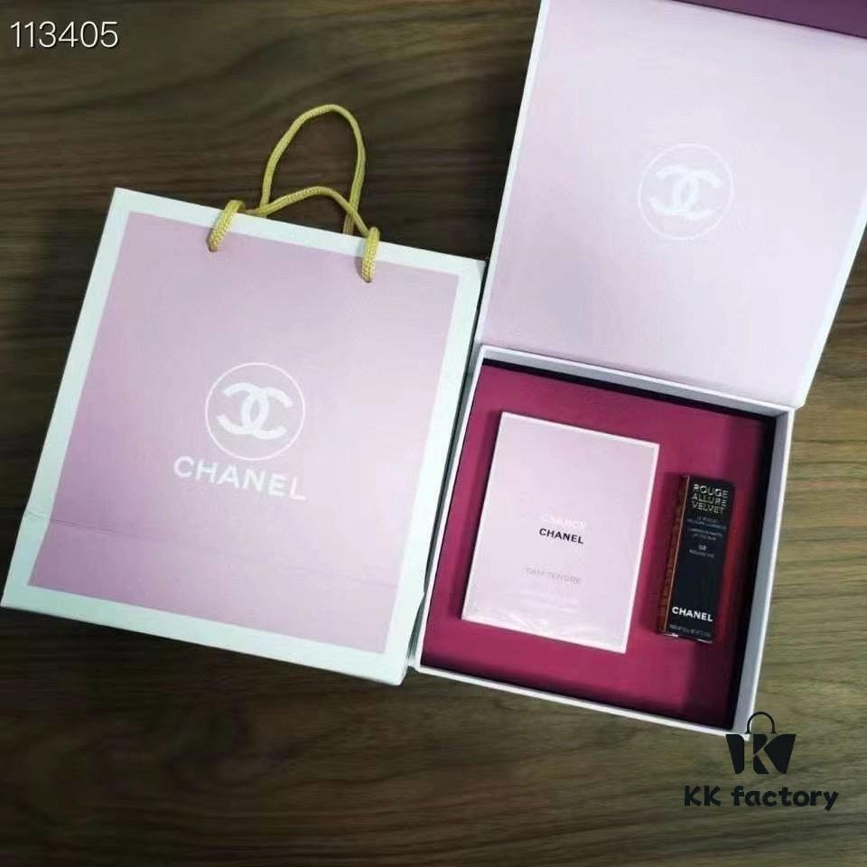 6931f5293a89a121ed546dfb Chanel Perfume and Lipstick Set! Includes: Pink Fantasy 50ml, Press 58#