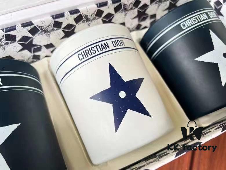 New Dior Mini Perfumed Candle Set of 3, Featuring the Iconic Star Pattern